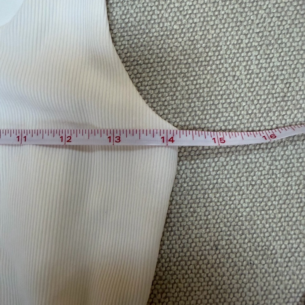 White Ribbed Tank Bodysuit - Picture 4 of 8